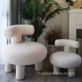 Chaise moderne en tissu en peluche élégant Engel Olga